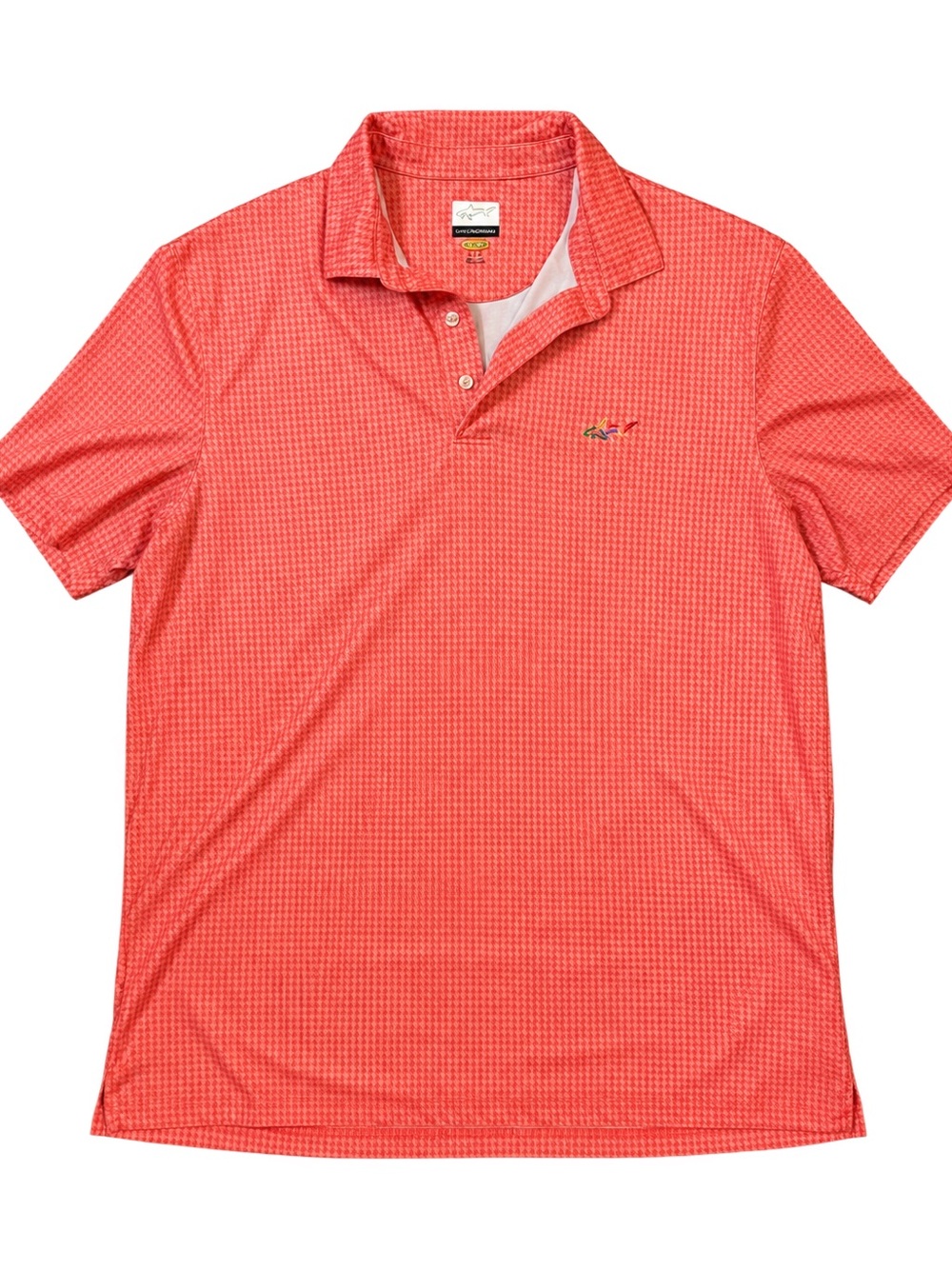 Greg Norman Collection Coral Micro-Pattern Polo